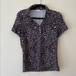 NWOT Monterey club, small leopard golf shirt